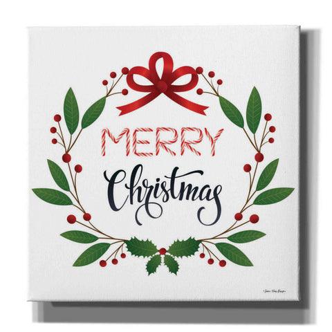 Image of 'Merry Christmas Wreath 2' by Seven Trees Design, Canvas Wall Art