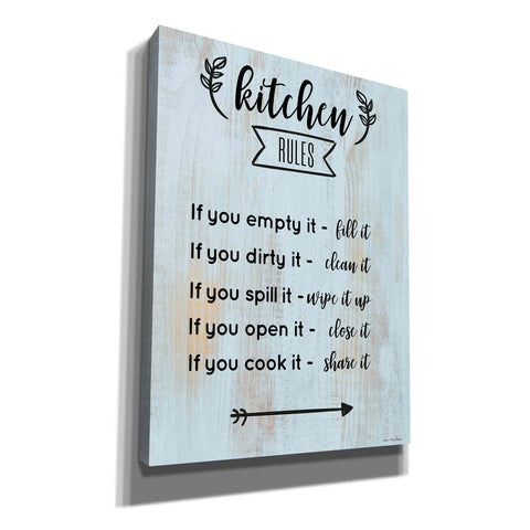 Image of 'Kitchen Rules' by Seven Trees Design, Canvas Wall Art