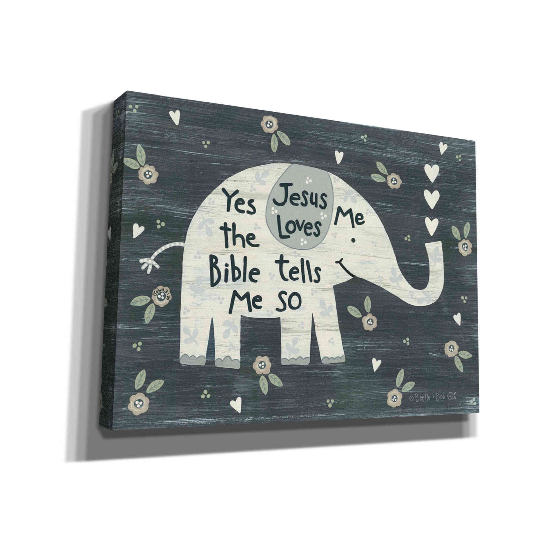 'Jesus Loves Me Elephant' by Annie LaPoint, Canvas Wall Art