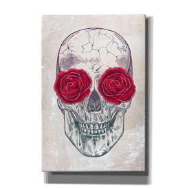 'Skull & Roses' by Rachel Caldwell, Canvas Wall Art