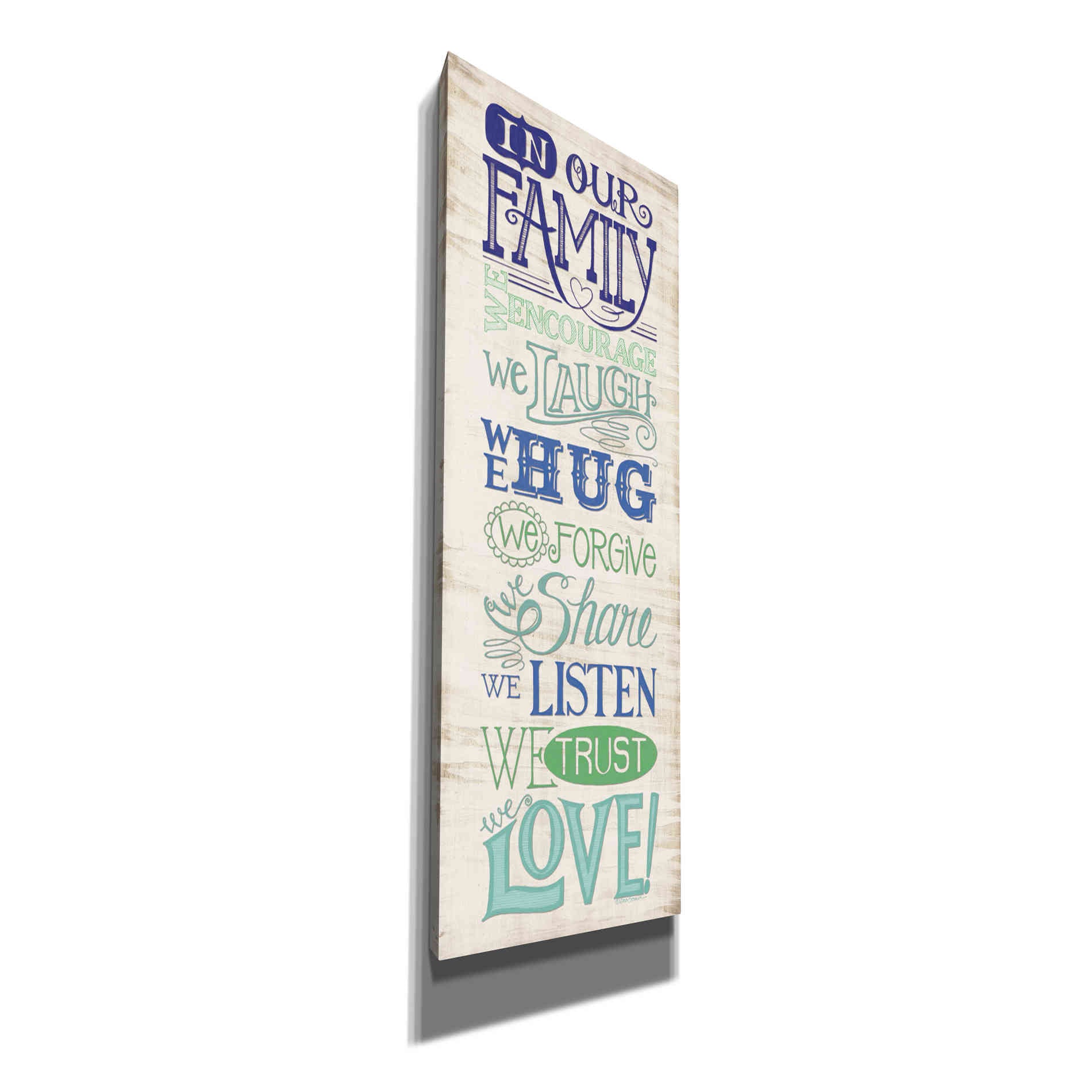 'In Our Family' by Deb Strain, Canvas Wall Art