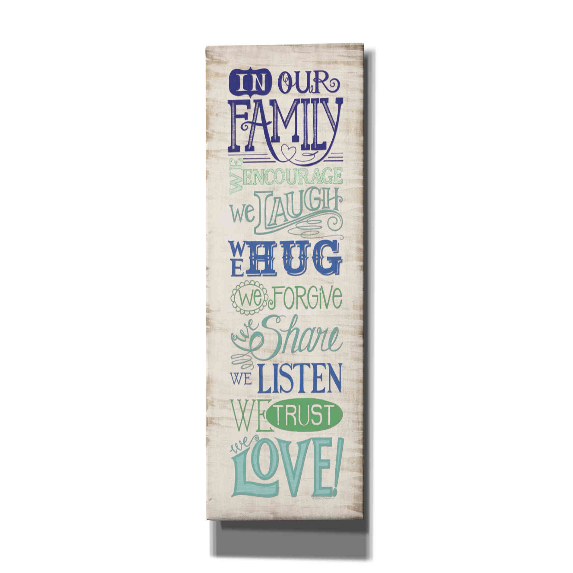 'In Our Family' by Deb Strain, Canvas Wall Art