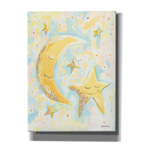 Image of 'Moon and Star Friends' by Jessica Mingo, Canvas Wall Art