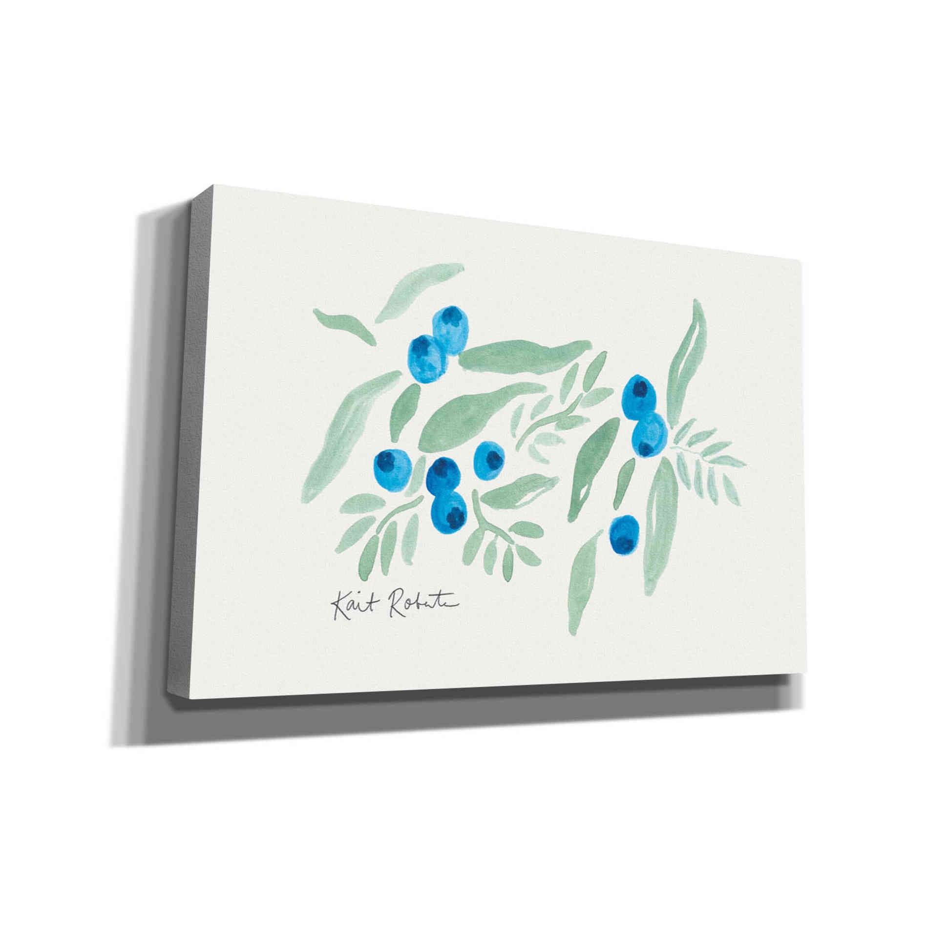 'Bountiful Blueberries from Maine' by Kait Roberts, Canvas Wall Art