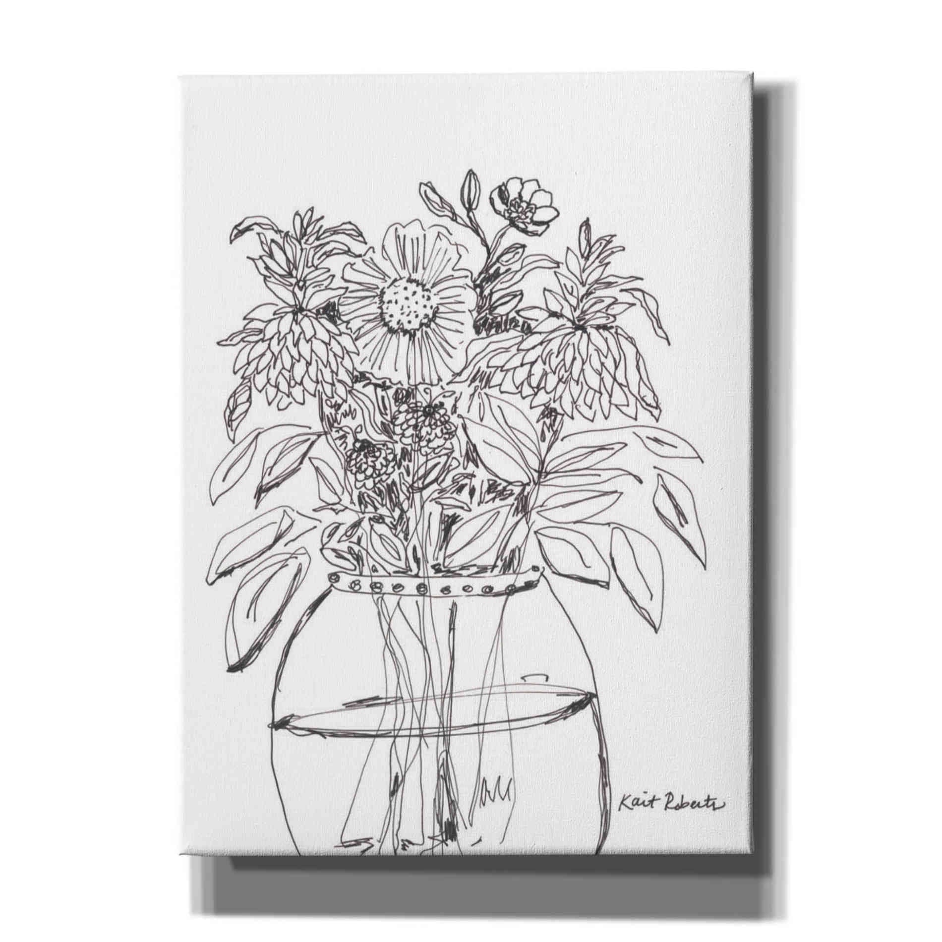 'Summer Garden in a Vase' by Kait Roberts, Canvas Wall Art