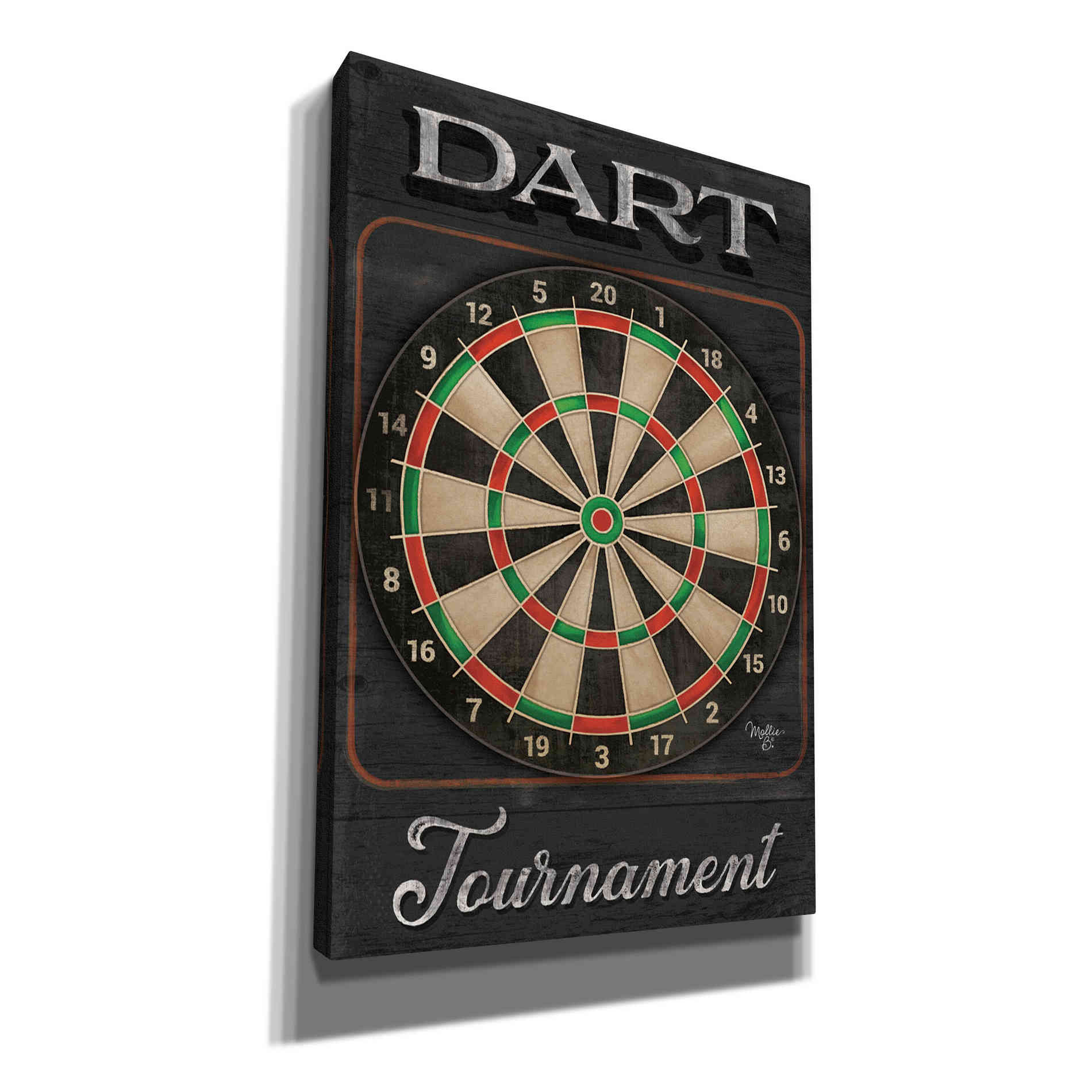 'Dart Tournament' by Mollie B, Canvas Wall Art