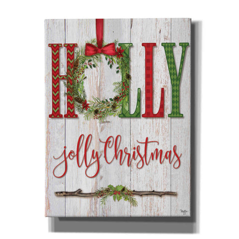 Image of 'Holly Jolly Christmas' by Mollie B, Canvas Wall Art