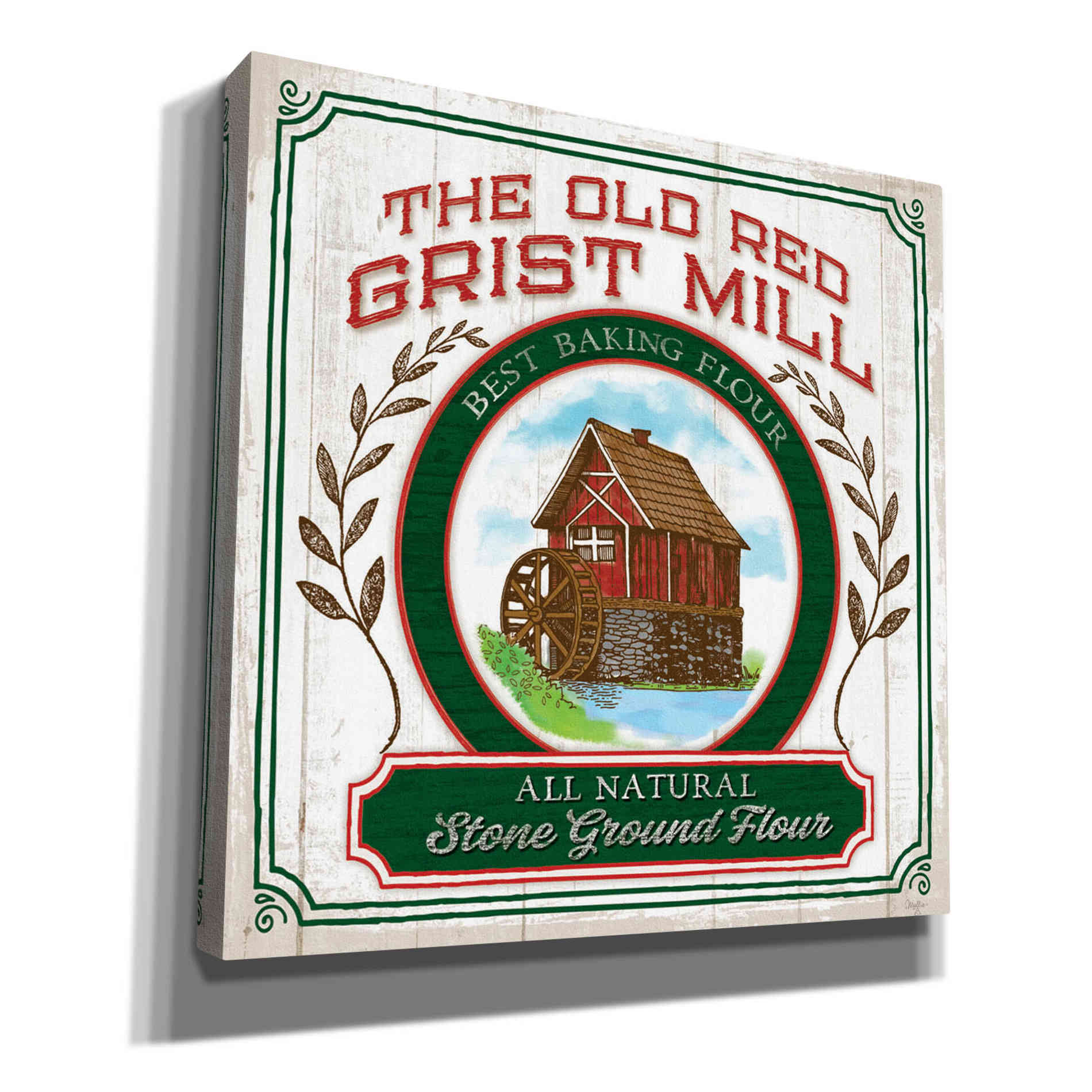 'Grist Mill Flour' by Mollie B, Canvas Wall Art