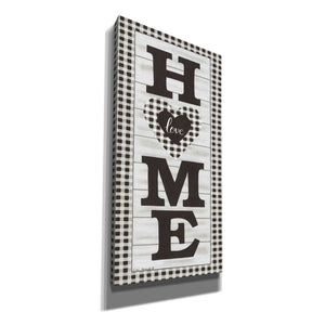 'Black & White Plaid Home' by Lisa Kennedy, Canvas Wall Art