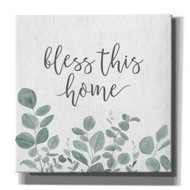 'Bless This Home Eucalyptus' by Kate Sherrill, Canvas, Wall Art