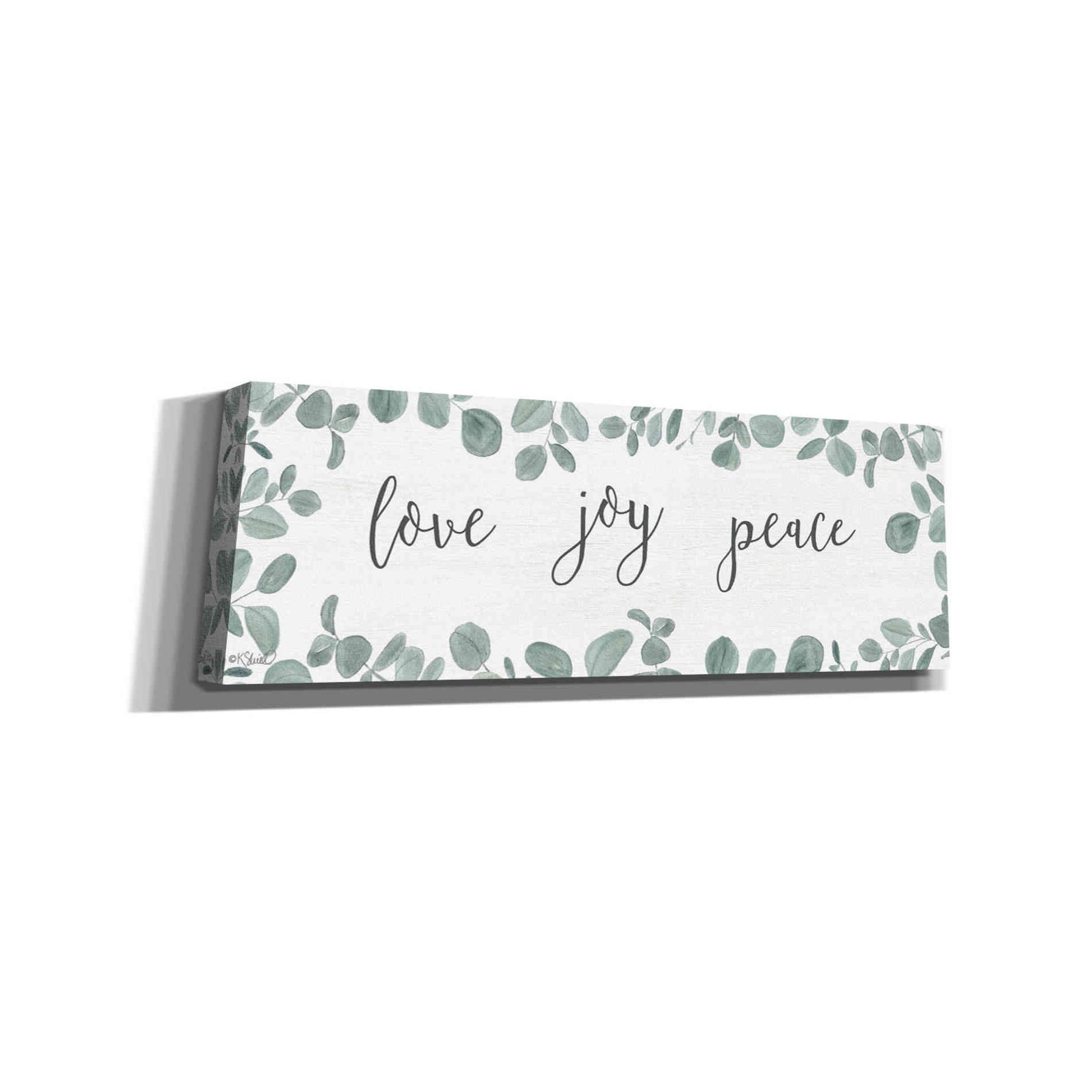 'Love-Joy-Peace Eucalyptus' by Kate Sherrill, Canvas, Wall Art
