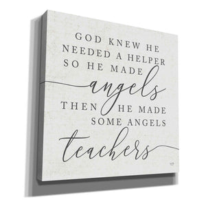 'God Made Angel Teachers' by Lux + Me Designs, Canvas, Wall Art