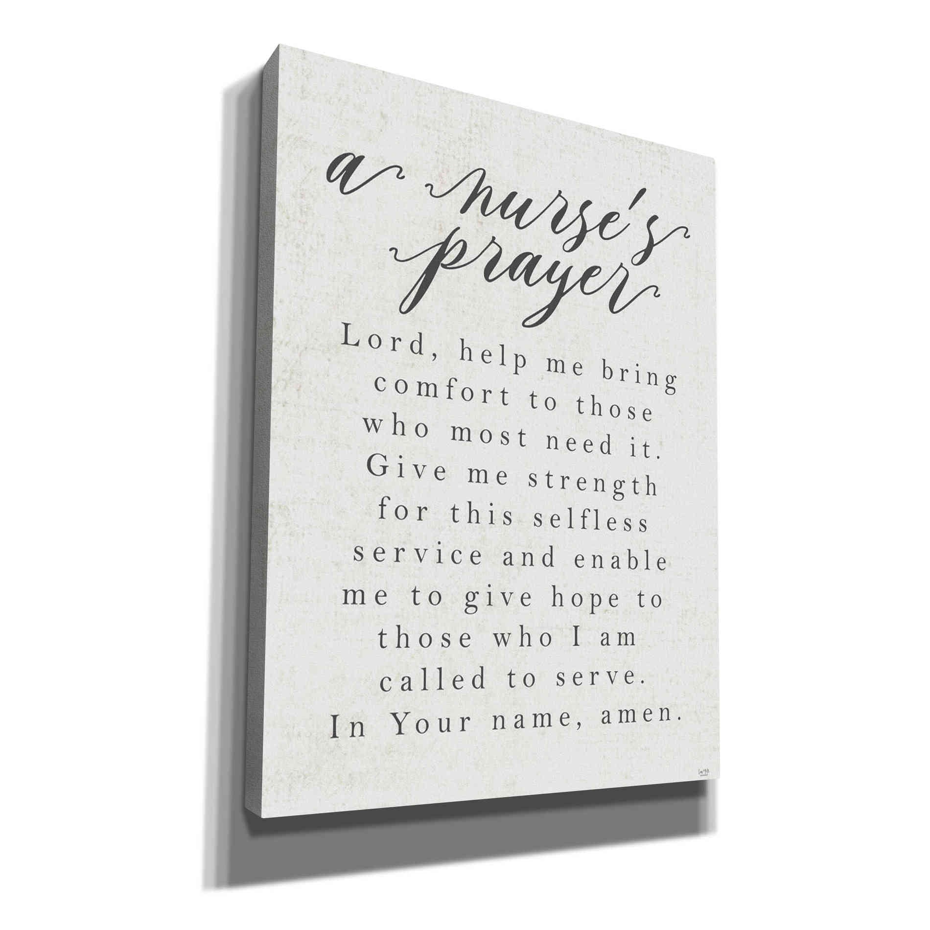 'A Nurse's Prayer' by Lux + Me Designs, Canvas, Wall Art