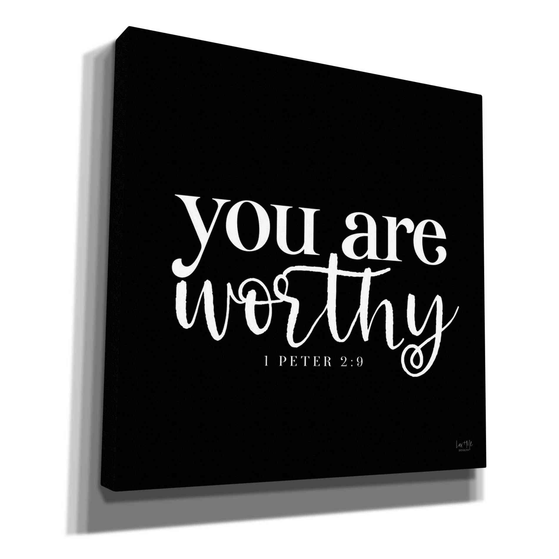 'You Are Worthy' by Lux + Me Designs, Canvas, Wall Art