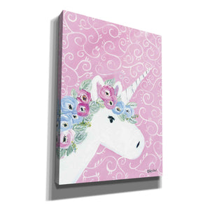 'Floral Unicorn II' by Roey Ebert, Canvas, Wall Art