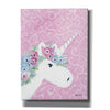 'Floral Unicorn II' by Roey Ebert, Canvas, Wall Art
