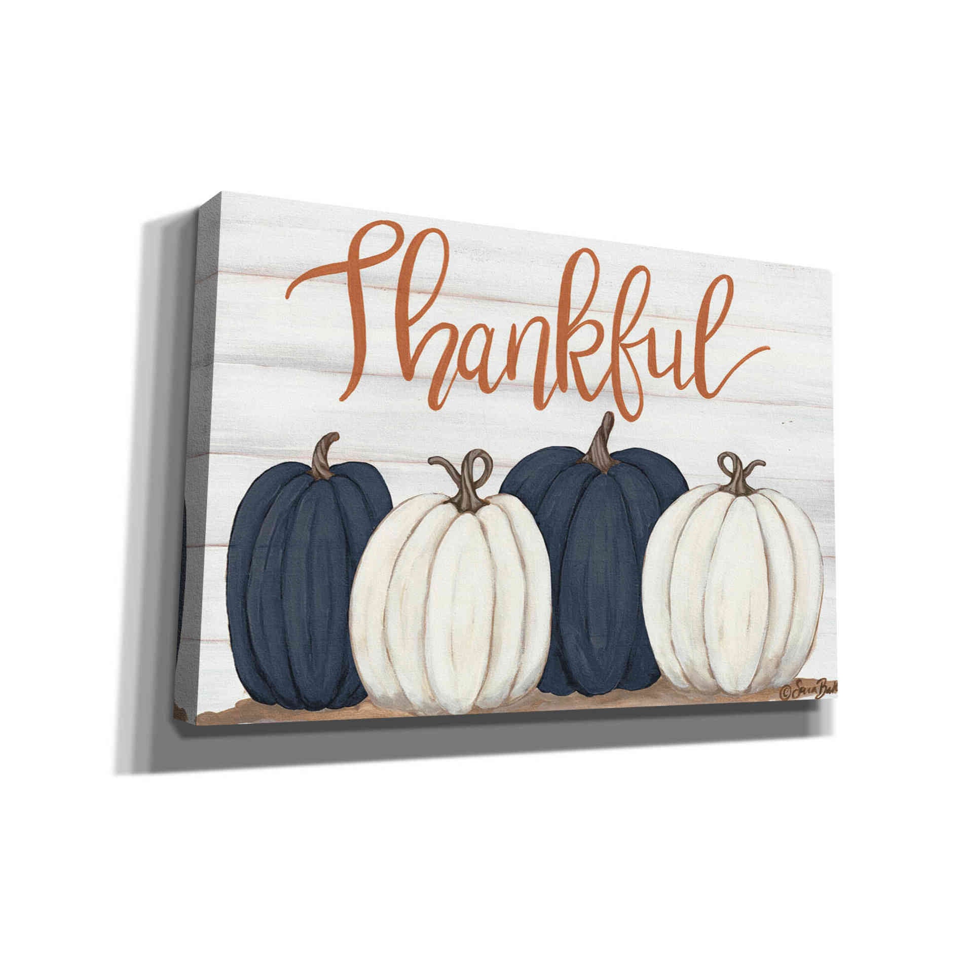 'Thankful Pumpkins 2' by Sara Baker, Canvas, Wall Art