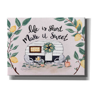 'Make It Sweet Vintage Camper' by Sara Baker, Canvas, Wall Art