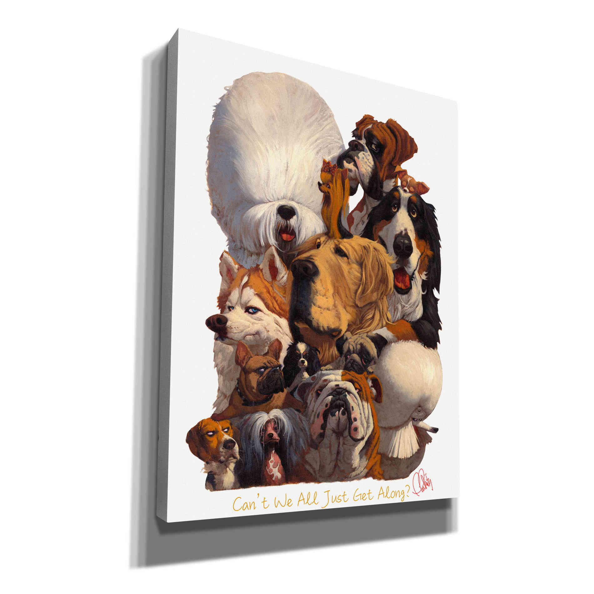 'Can't We All Just Get Along' by Thomas Fluharty, Canvas Wall Art