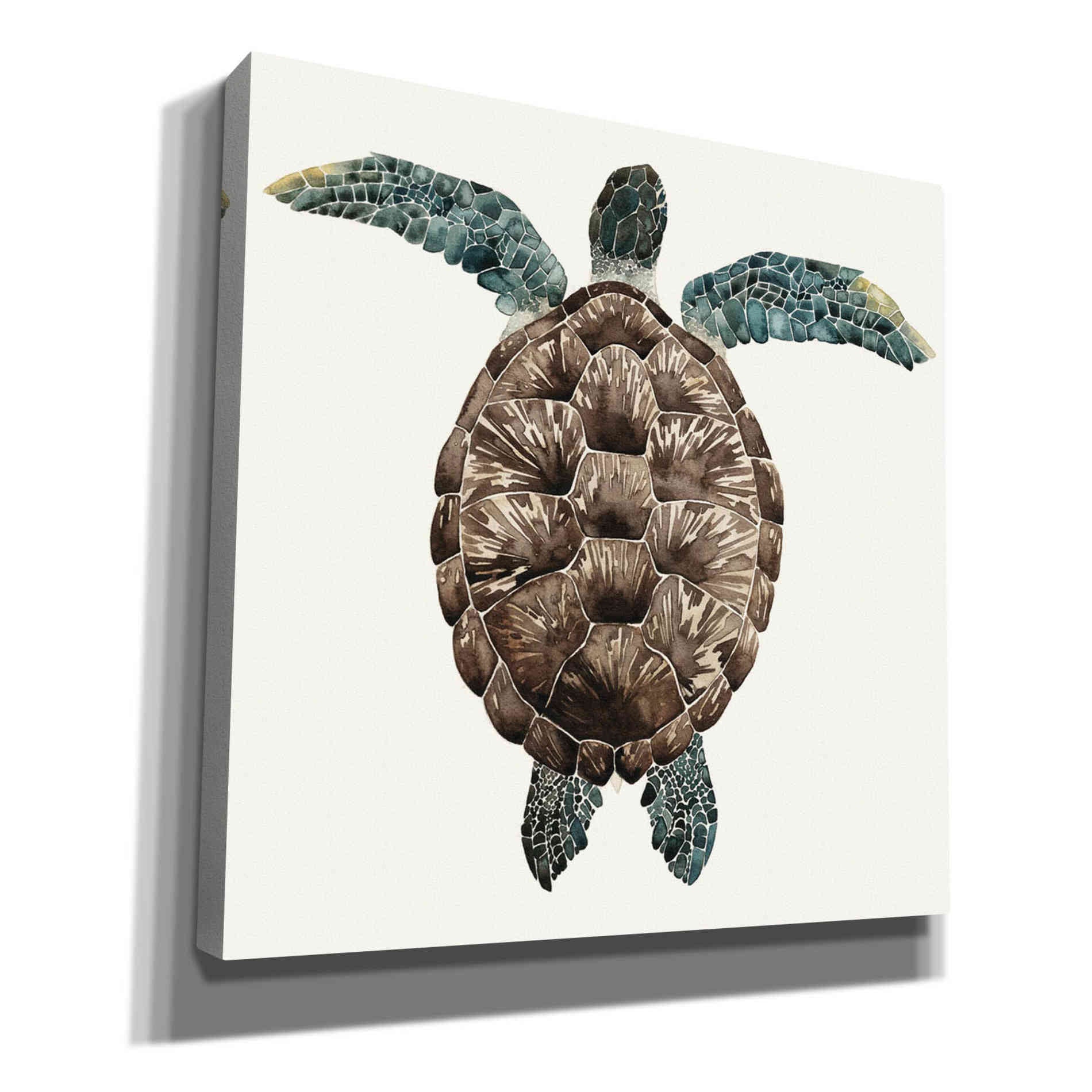 'Mosaic Turtle I' by Grace Popp, Canvas Wall Art