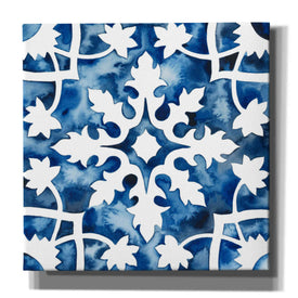 'Cobalt Tile V' by Grace Popp, Canvas Wall Art