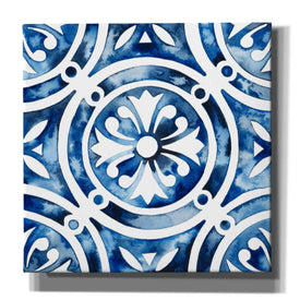 'Cobalt Tile IV' by Grace Popp, Canvas Wall Art