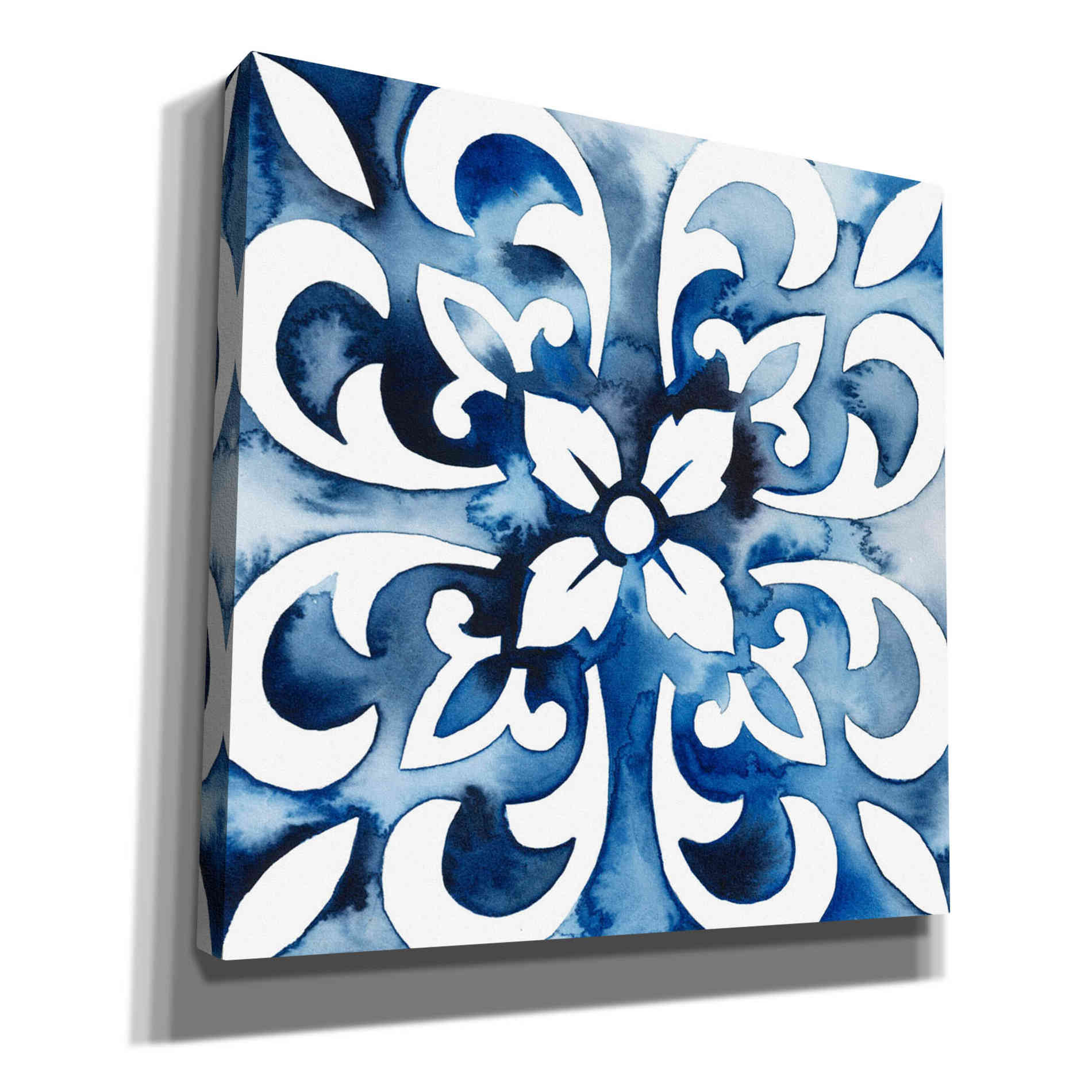 'Cobalt Tile II' by Grace Popp, Canvas Wall Art