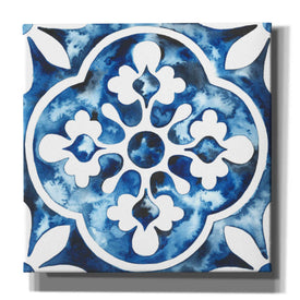 'Cobalt Tile I' by Grace Popp, Canvas Wall Art