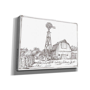 'Farm Sketch II' by Ethan Harper, Canvas Wall Art
