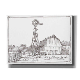 'Farm Sketch II' by Ethan Harper, Canvas Wall Art