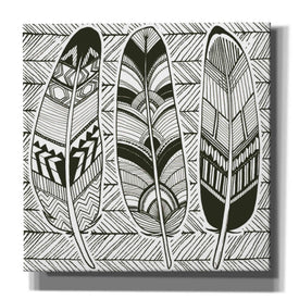 'Geo Feathers II Zentangle' by Sara Zieve Miller, Canvas Wall Art