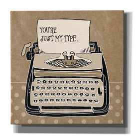 'Youre My Type Taupe' by Mary Urban, Canvas Wall Art