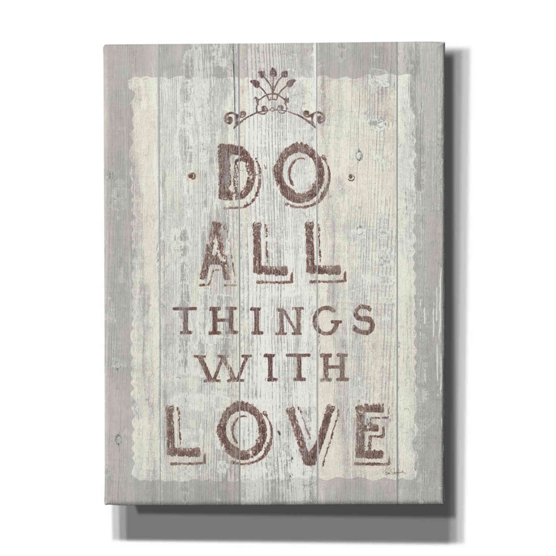 'Do All Things Driftwood' by Sue Schlabach, Canvas Wall Art