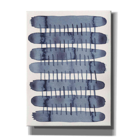Image of 'Indigo Stitchy I' by Nikki Galapon, Canvas Wall Art
