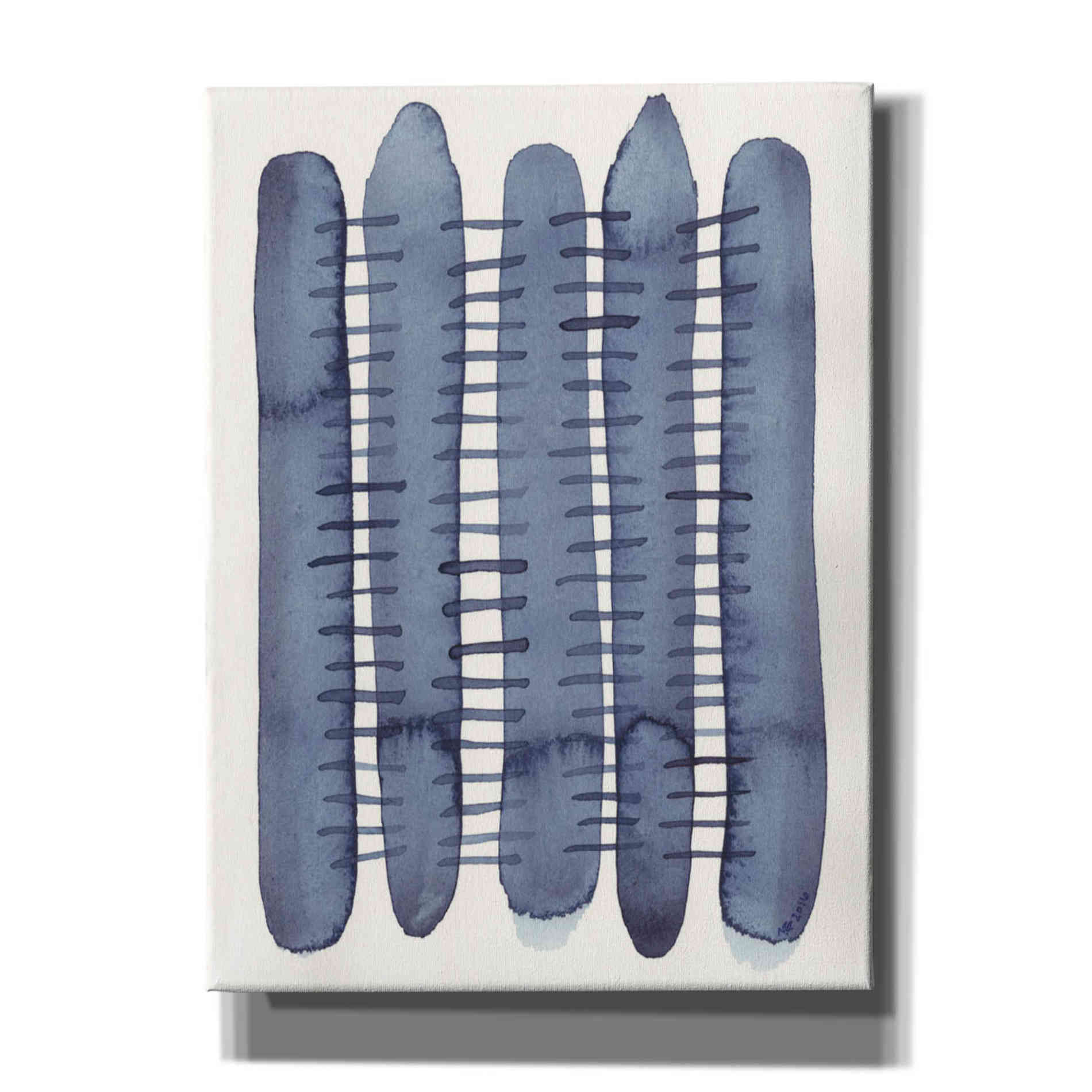 'Indigo Stitchy II' by Nikki Galapon, Canvas Wall Art