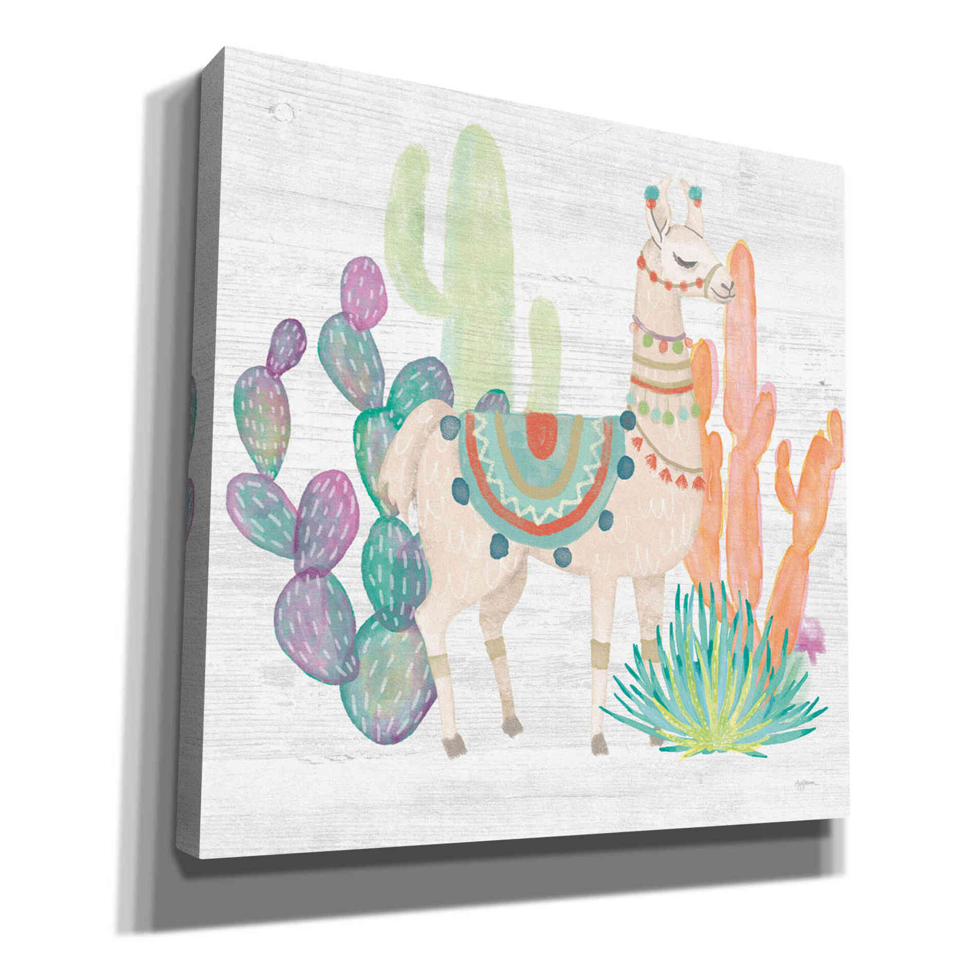 'Lovely Llamas II' by Mary Urban, Canvas Wall Art