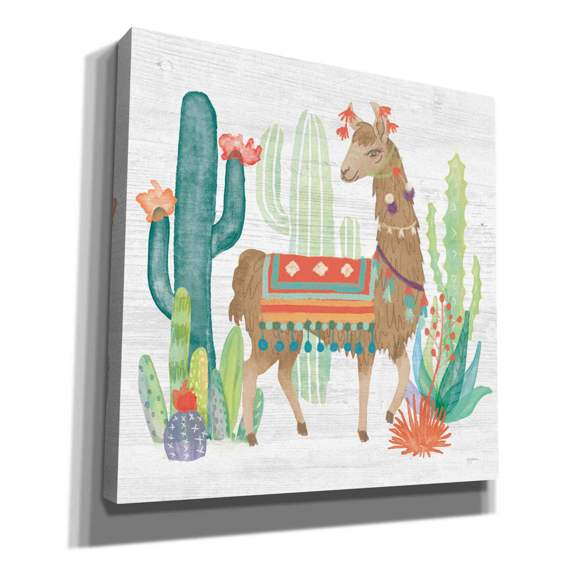 'Lovely Llamas III' by Mary Urban, Canvas Wall Art
