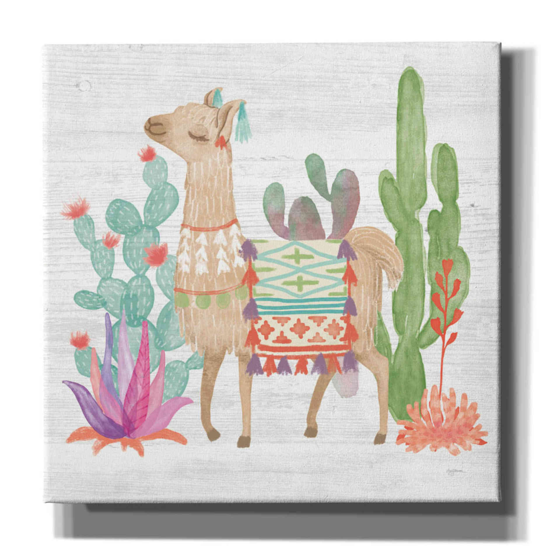 'Lovely Llamas IV' by Mary Urban, Canvas Wall Art