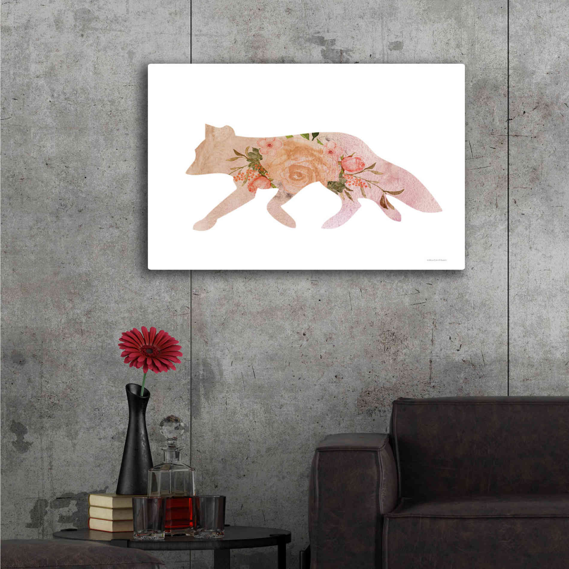 'Meadow Flora Fox' by Bluebird Barn, Canvas Wall Art,34 x 26