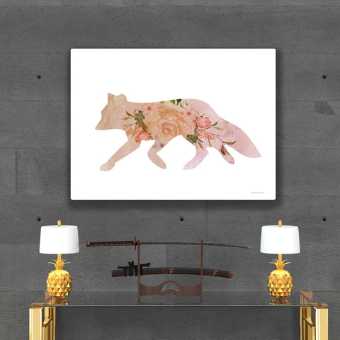 Image of 'Meadow Flora Fox' by Bluebird Barn, Canvas Wall Art,54 x 40