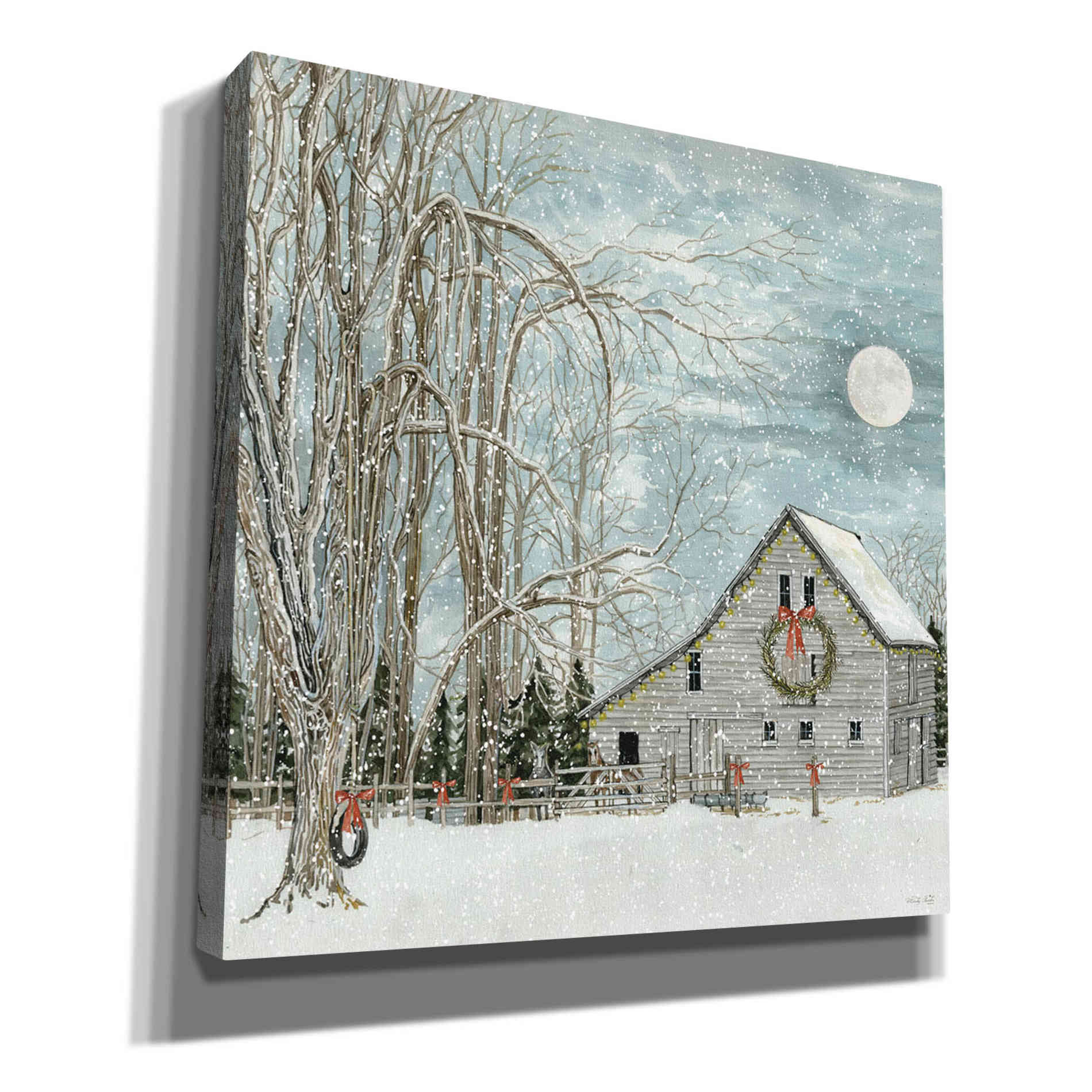 'Christmas Eve Moon' by Cindy Jacobs, Canvas Wall Art