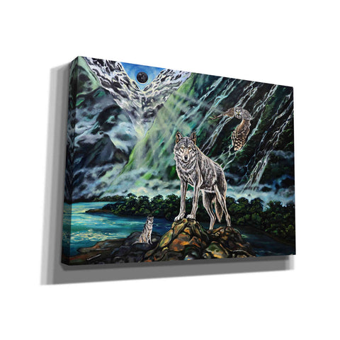 Image of 'Wolfpack The New Moon' by Jan Kasparec, Canvas Wall Art