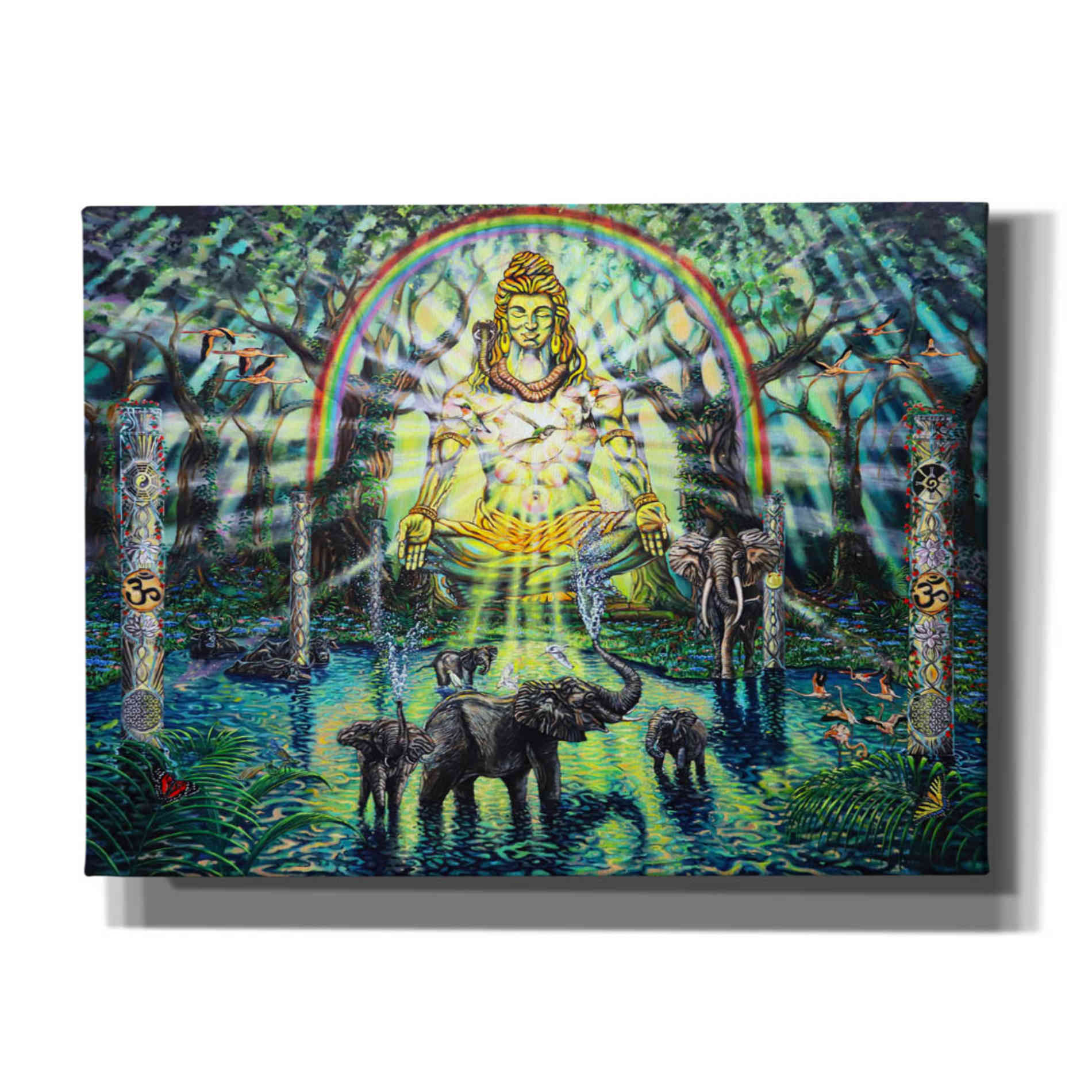 'Shiva Elephants ' by Jan Kasparec, Canvas Wall Art