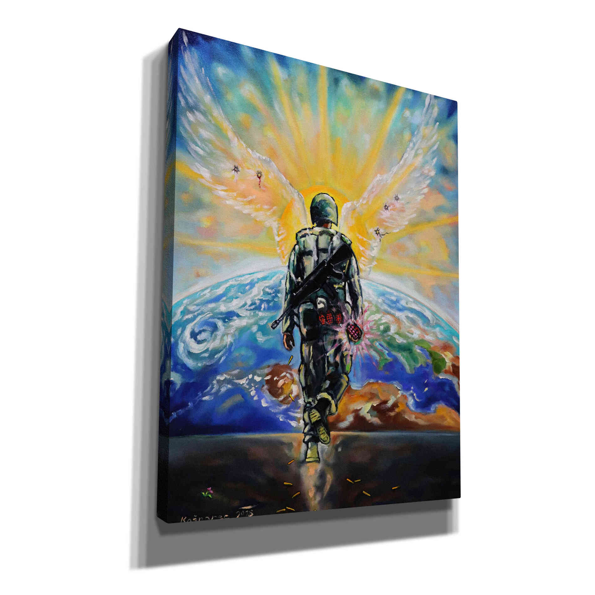 'Love Grenade' by Jan Kasparec, Canvas Wall Art