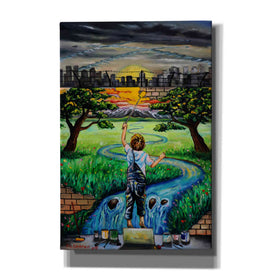 'Boy And The Wall' by Jan Kasparec, Canvas Wall Art
