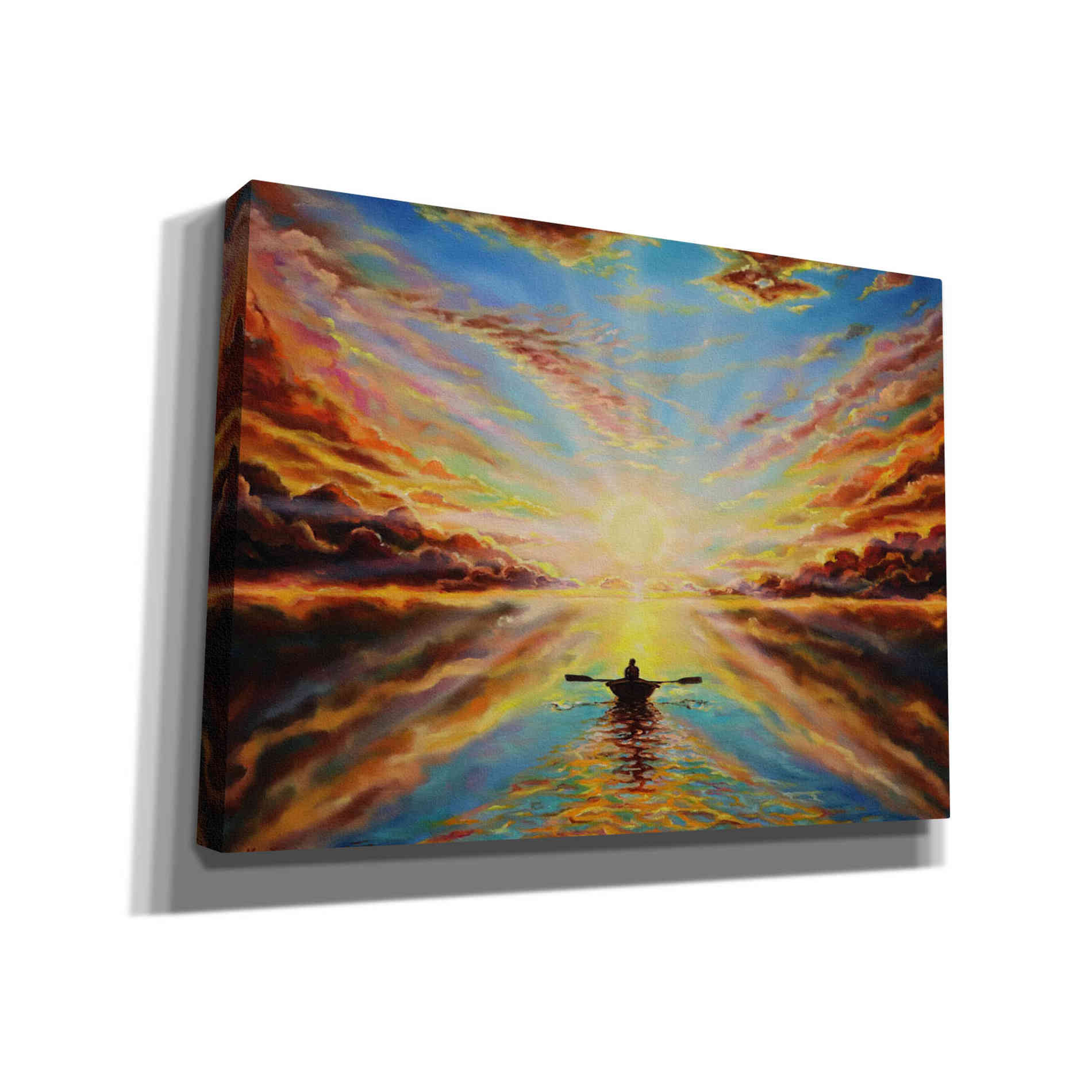 'Boat Sunset ' by Jan Kasparec, Canvas Wall Art