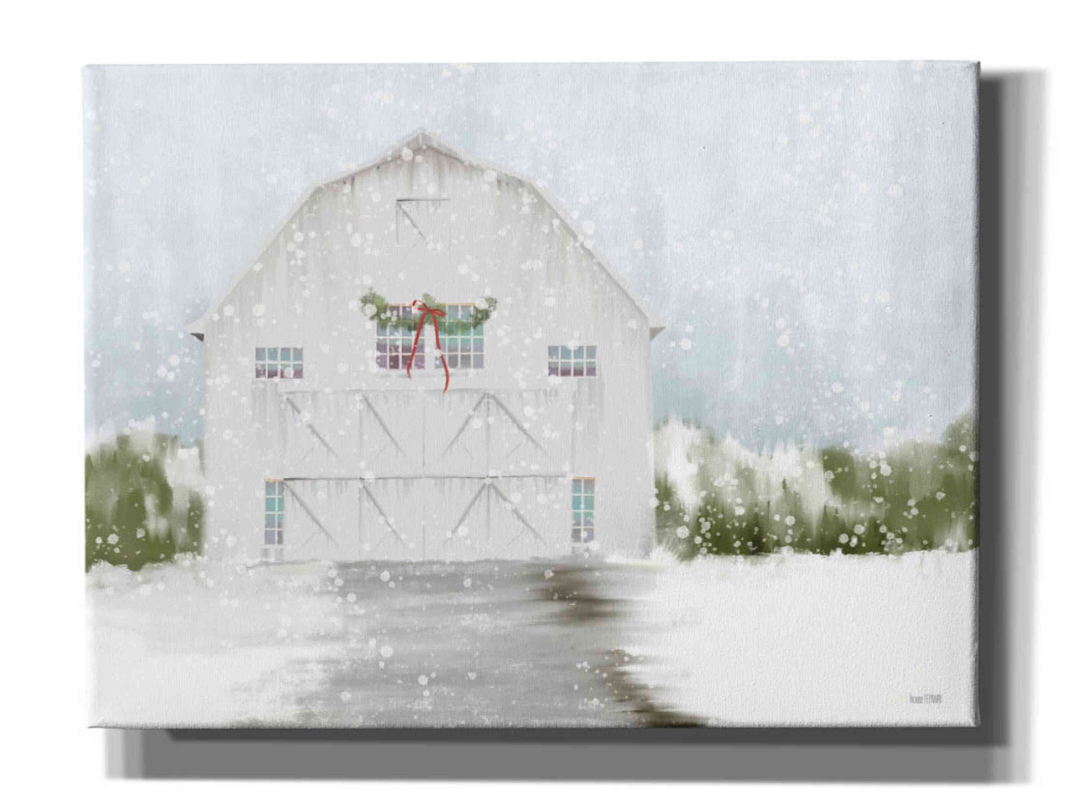 'Christmas Barn' by House Fenway, Canvas Wall Art