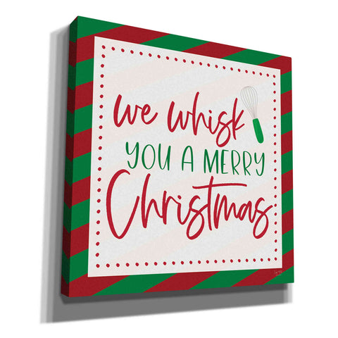 Image of 'We Wisk You a Merry Christmas' by Lux + Me, Canvas Wall Art