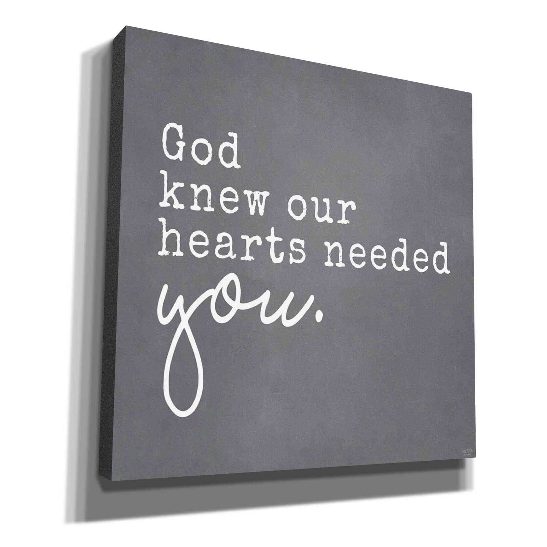 'God Knew Our Hearts Needed You' by Lux + Me, Canvas Wall Art