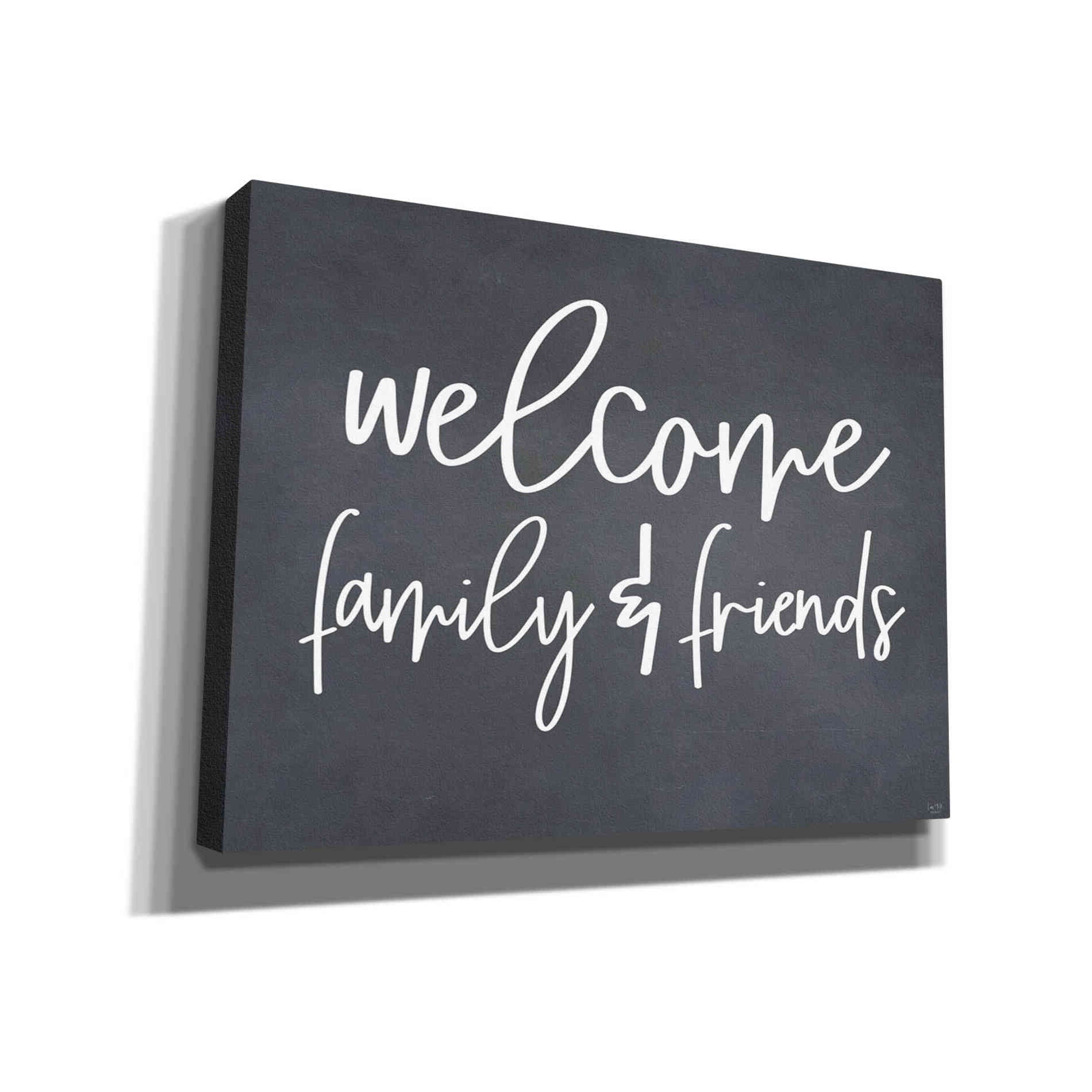 'Welcome Family & Friends' by Lux + Me, Canvas Wall Art